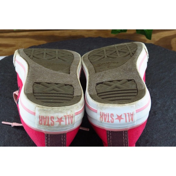 Converse All Star Youth Girls Shoes Size 2 M Pink Low top Fabric - Picture 7 of 8